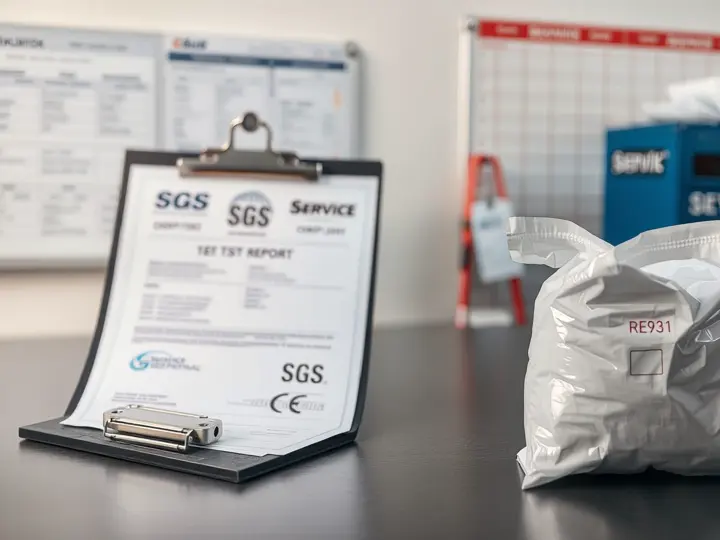 SGS检测报告与树脂样品